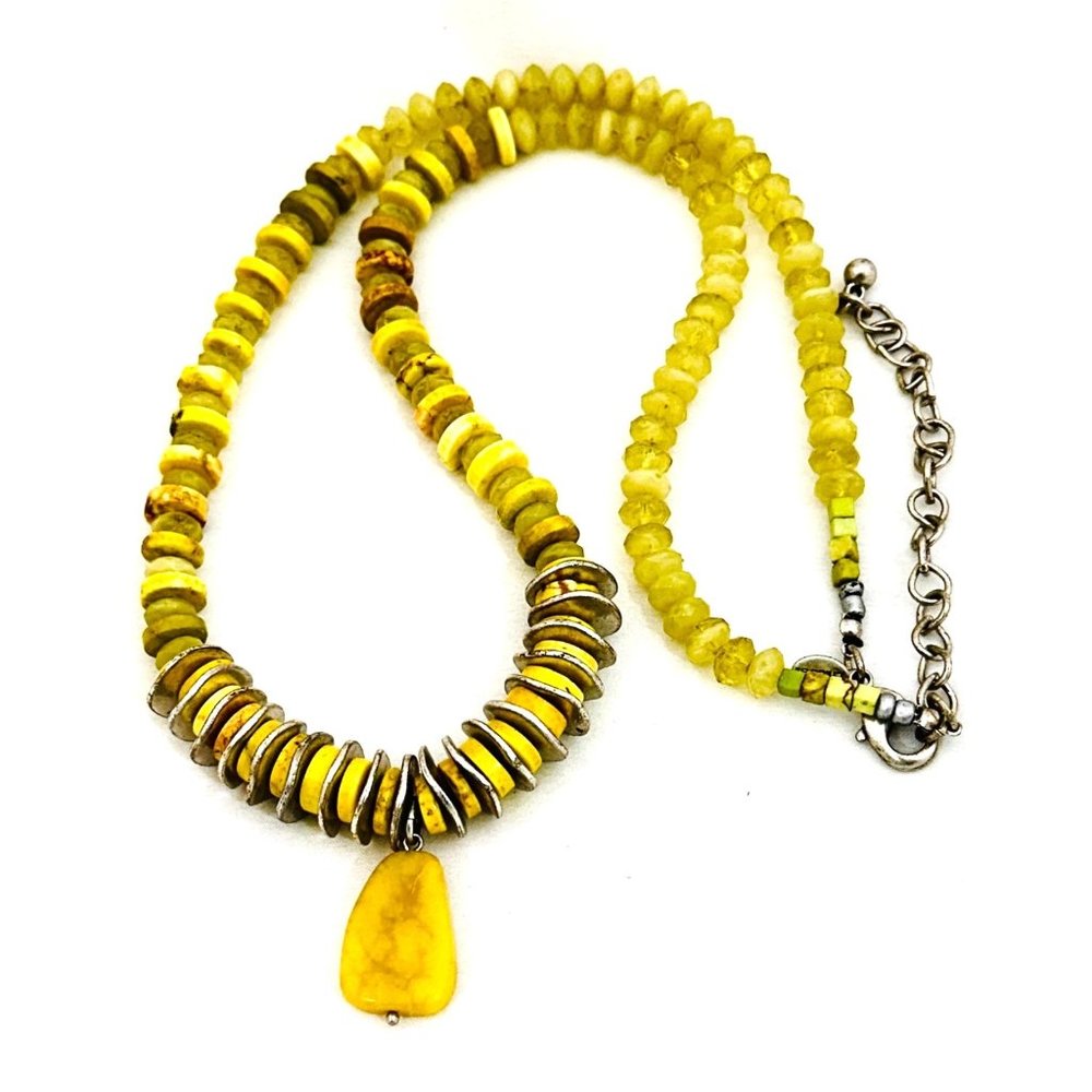 Chico's Modernist Boho Mixed Media Long Necklace